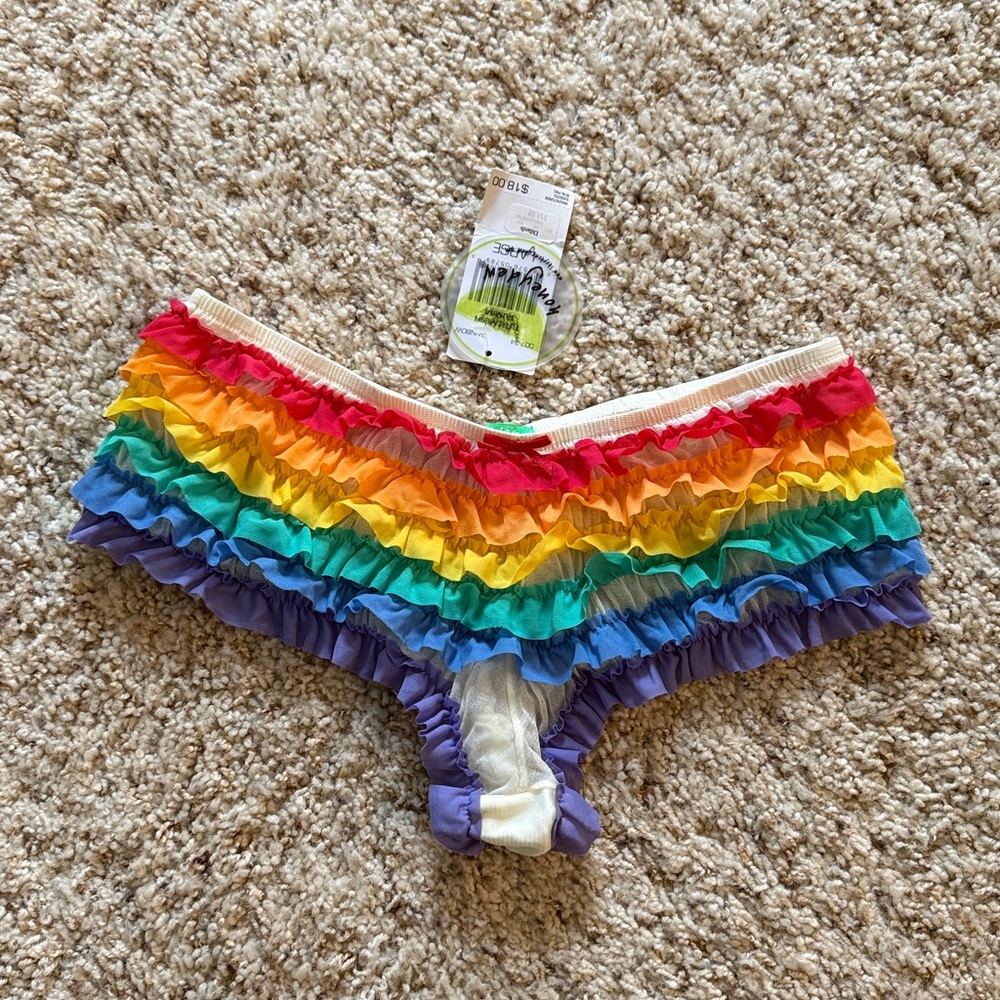 NWT Honeydew Rainbow Tutu Mesh Rumba Panties Large